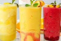 Three Zesty Orange Smoothies