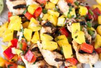 Tropical Grilled Chicken Skewers with Mango Glaze