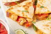 Sizzling Chicken Fajita Quesadillas