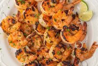 Zesty Garlic Prawn Skewers