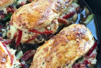 Sun-Dried Tomato & Melted Cheese Stuffed Chicken