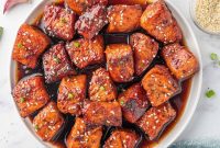 Glazed Honey Garlic Salmon Bites