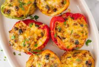 Golden Air Fried Stuffed Peppers