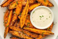 Golden Air Fryer Sweet Potato Wedges