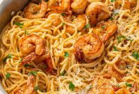 Fiery Cajun Shrimp Scampi with Linguine