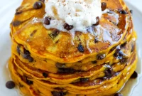 Decadent Spiced Pumpkin Chocolate Chip Flapjacks
