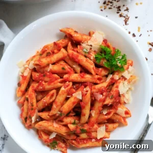 Bowl of spicy arrabbiata.