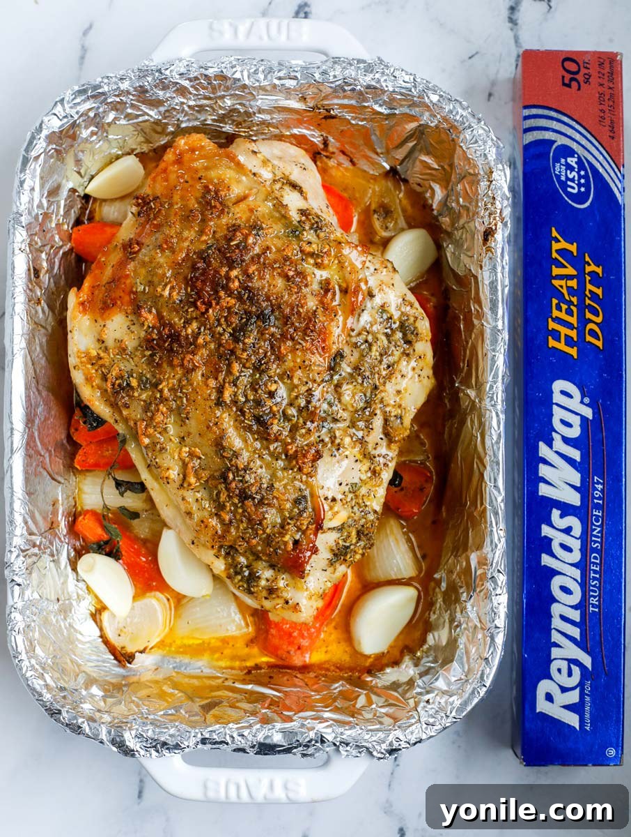 turkey breast after baking uncovered.