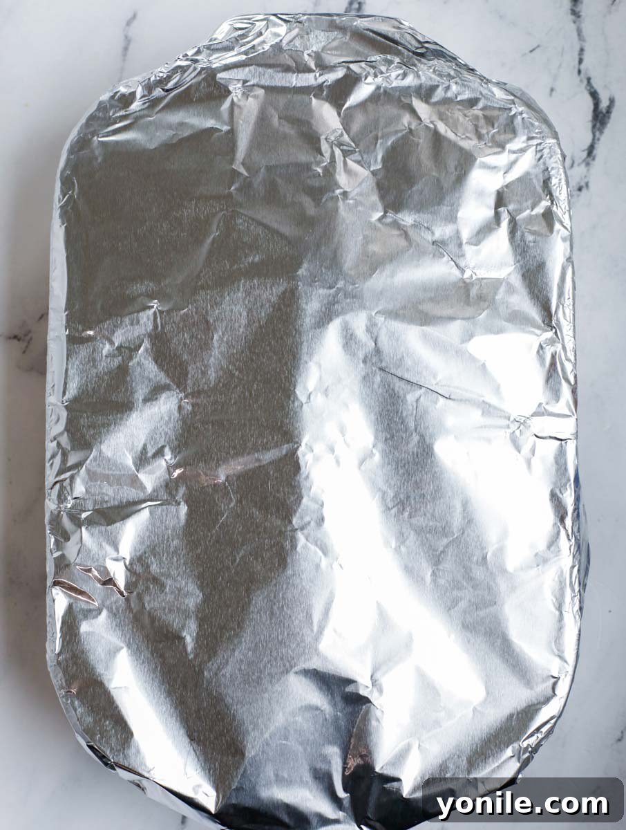 turkey covered to finish up baking