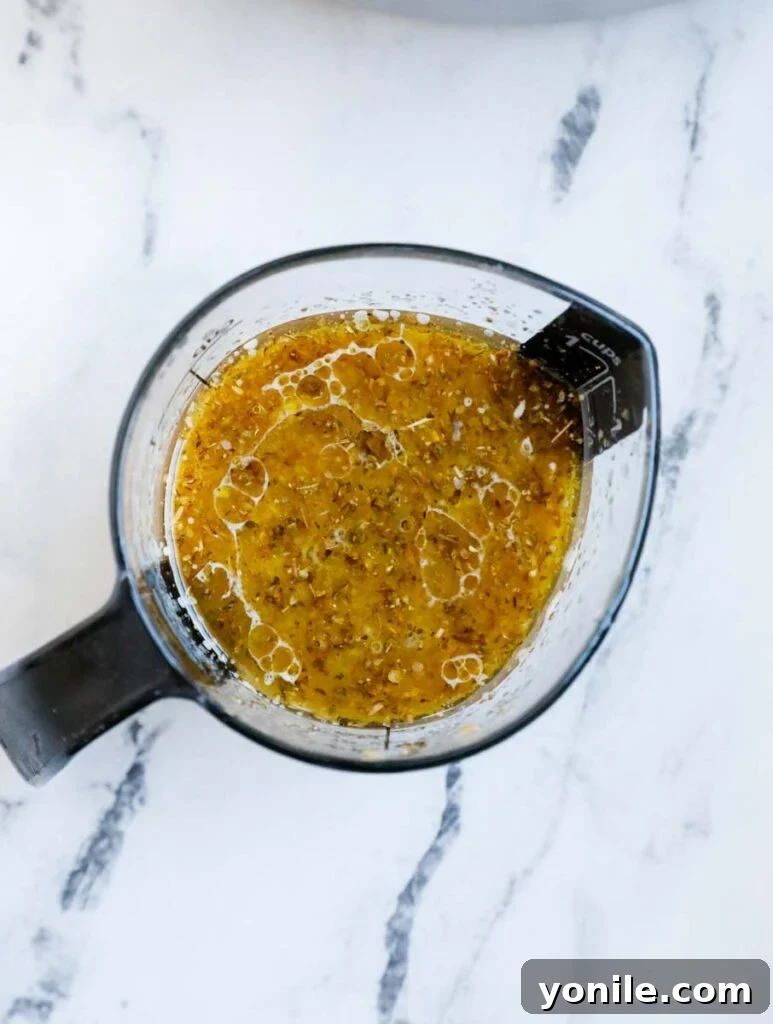 Zesty Greek Skillet Chicken 4 greek marinade in a cup
