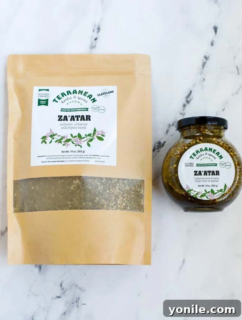 Aromatic Zaatar Flatbread 3 Top down shot of zaatar spice blend