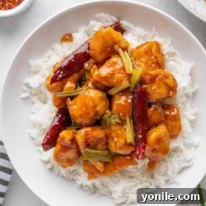 No-Fuss Mongolian Chicken 11 Mongolian Chicken served over white rice in a bowl