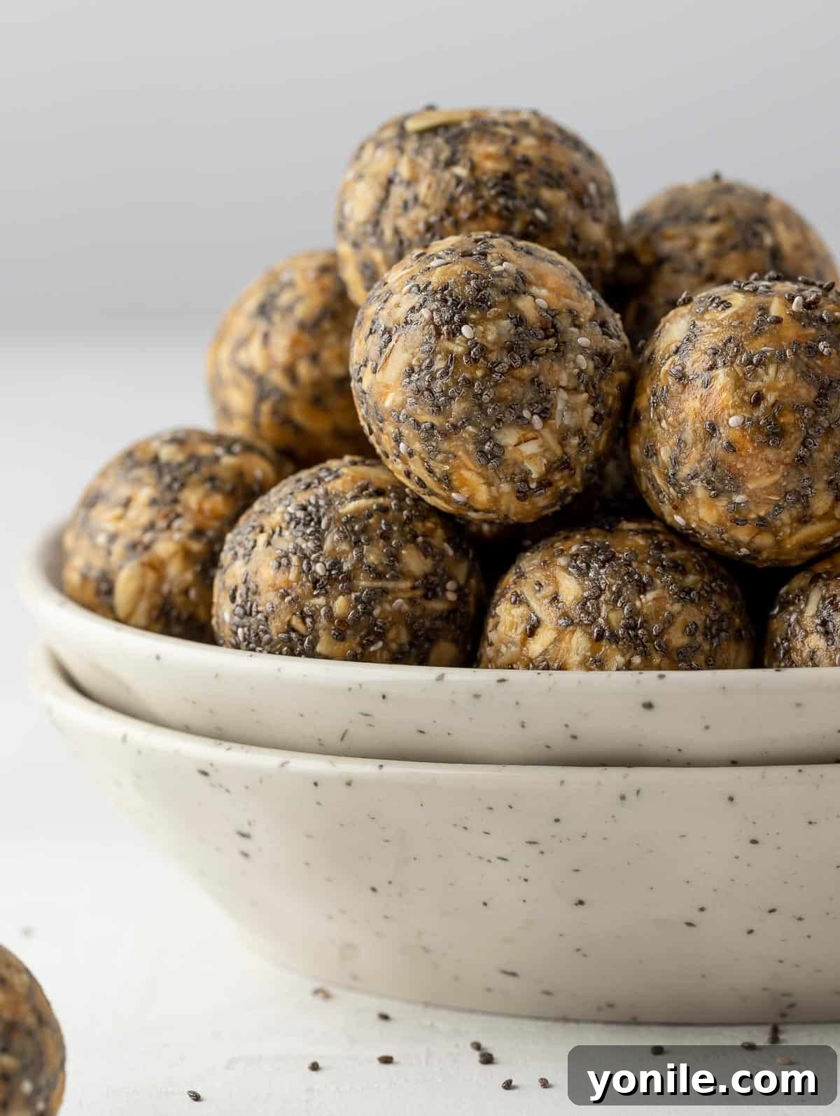 Vanilla Fuel Bites 7 a bunch of energy balls in a white bowl