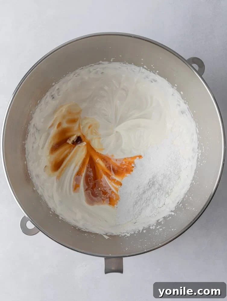 whipped cream in a bowl