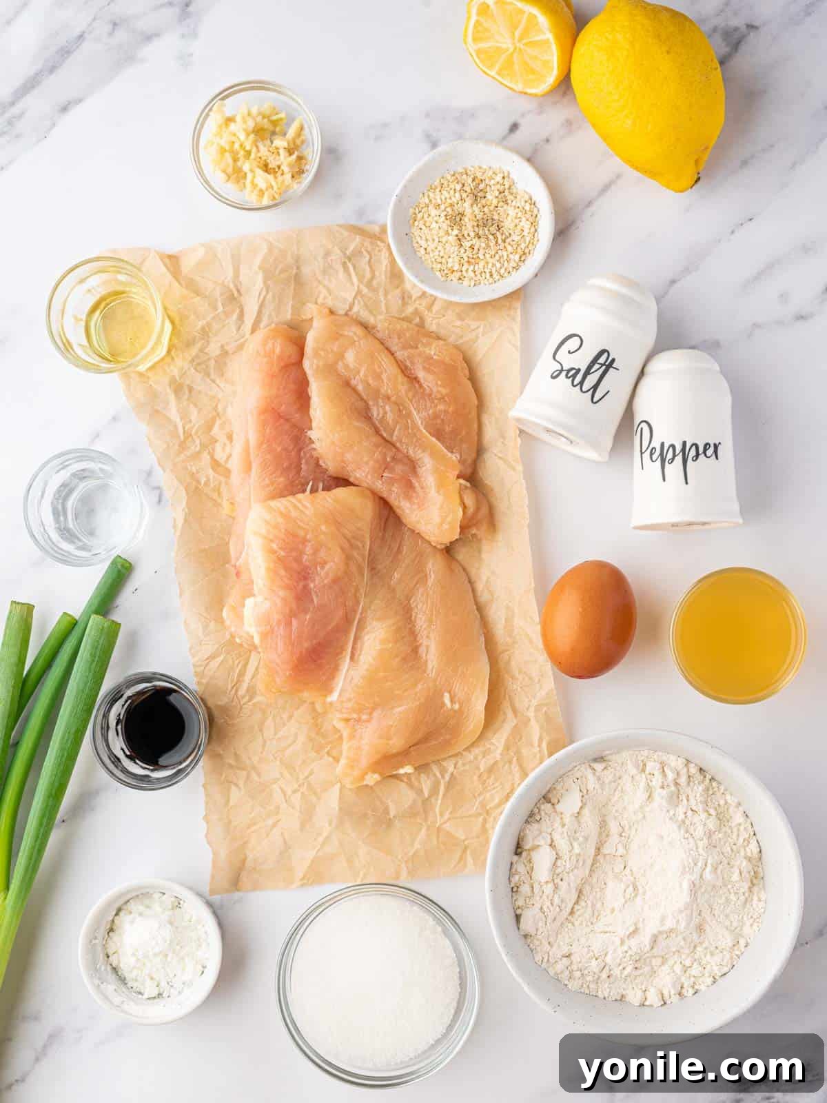 Zesty Lemon Chicken 3 Ingredients for Chinese Lemon Chicken recipe.
