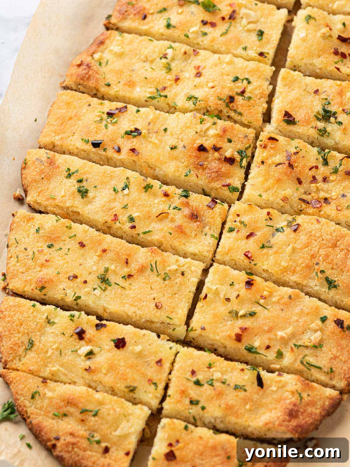 finished low carb garlic bread recipe