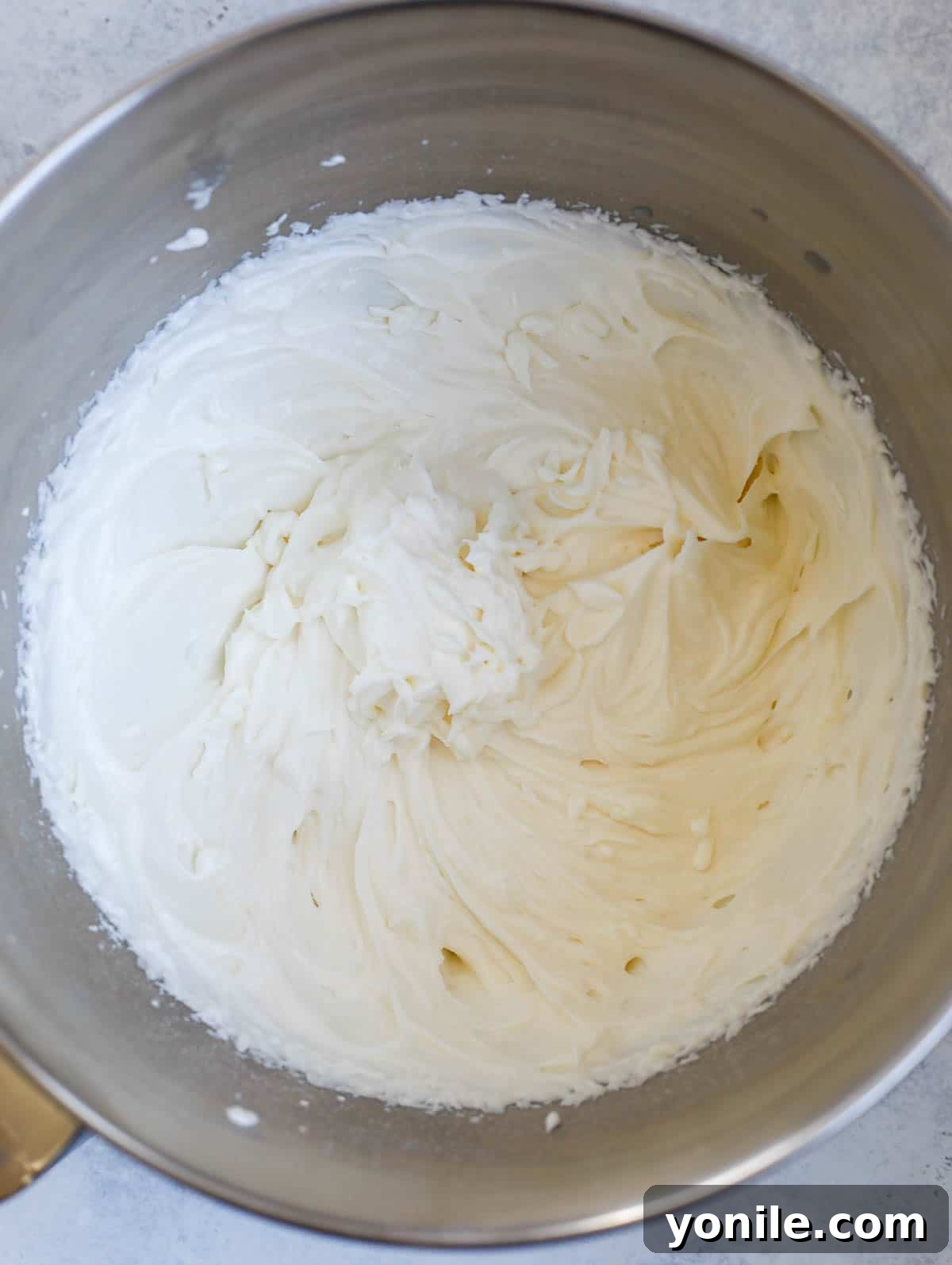 Lebanese Ghraybeh Butter Cookies 4 mixture of the sugar and ghee creamed up in a mixing bowl