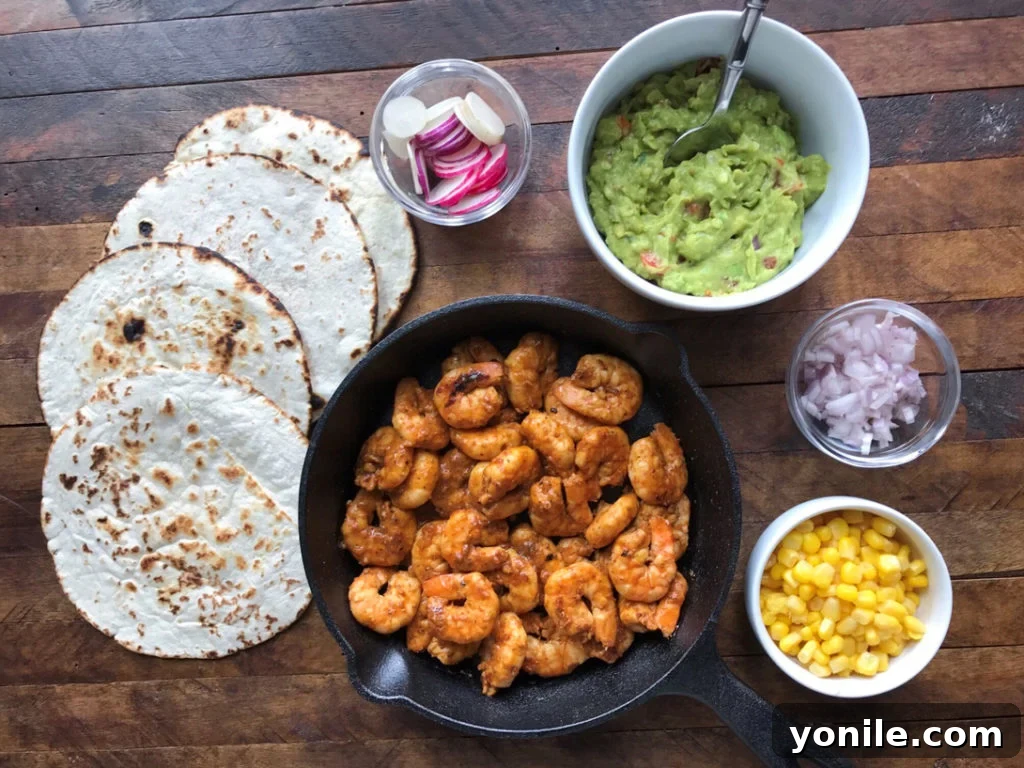 Ingredients for Chili Lime Shrimp Tacos