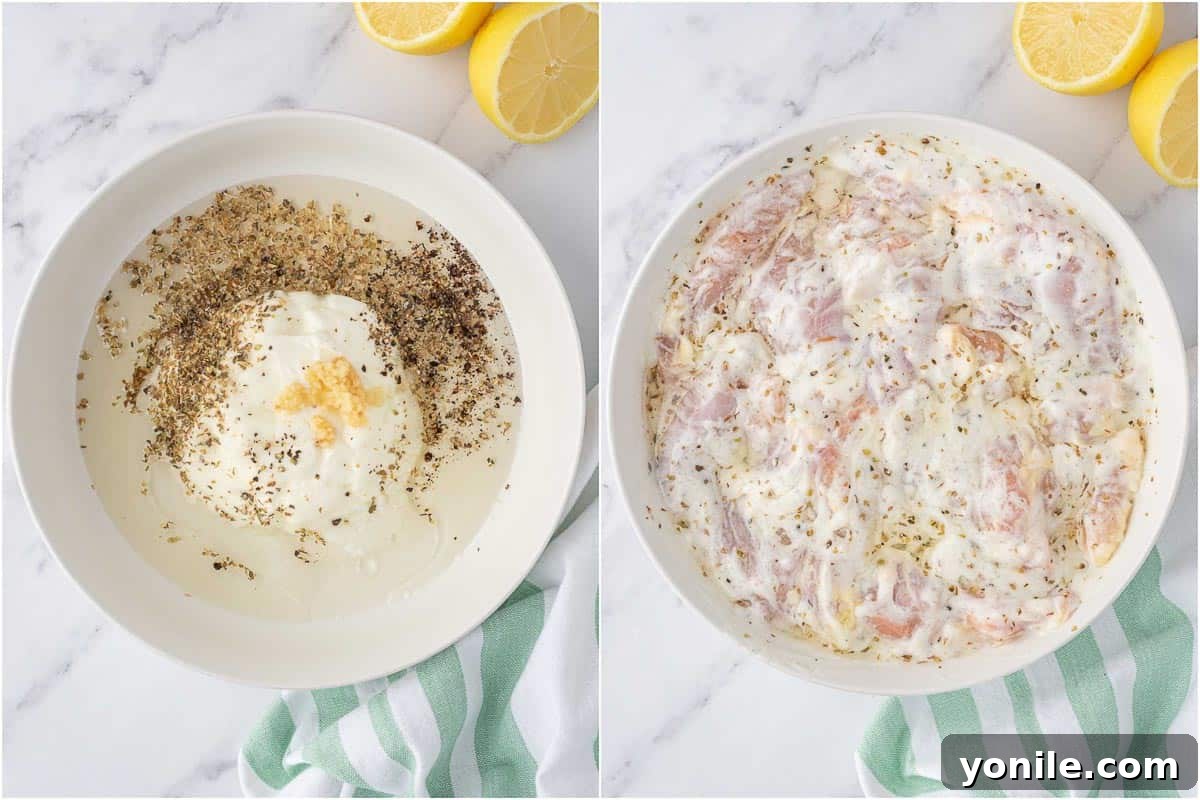Vibrant Greek Grilled Chicken Salad 4 Greek yogurt marinade for grilled chicken salad.