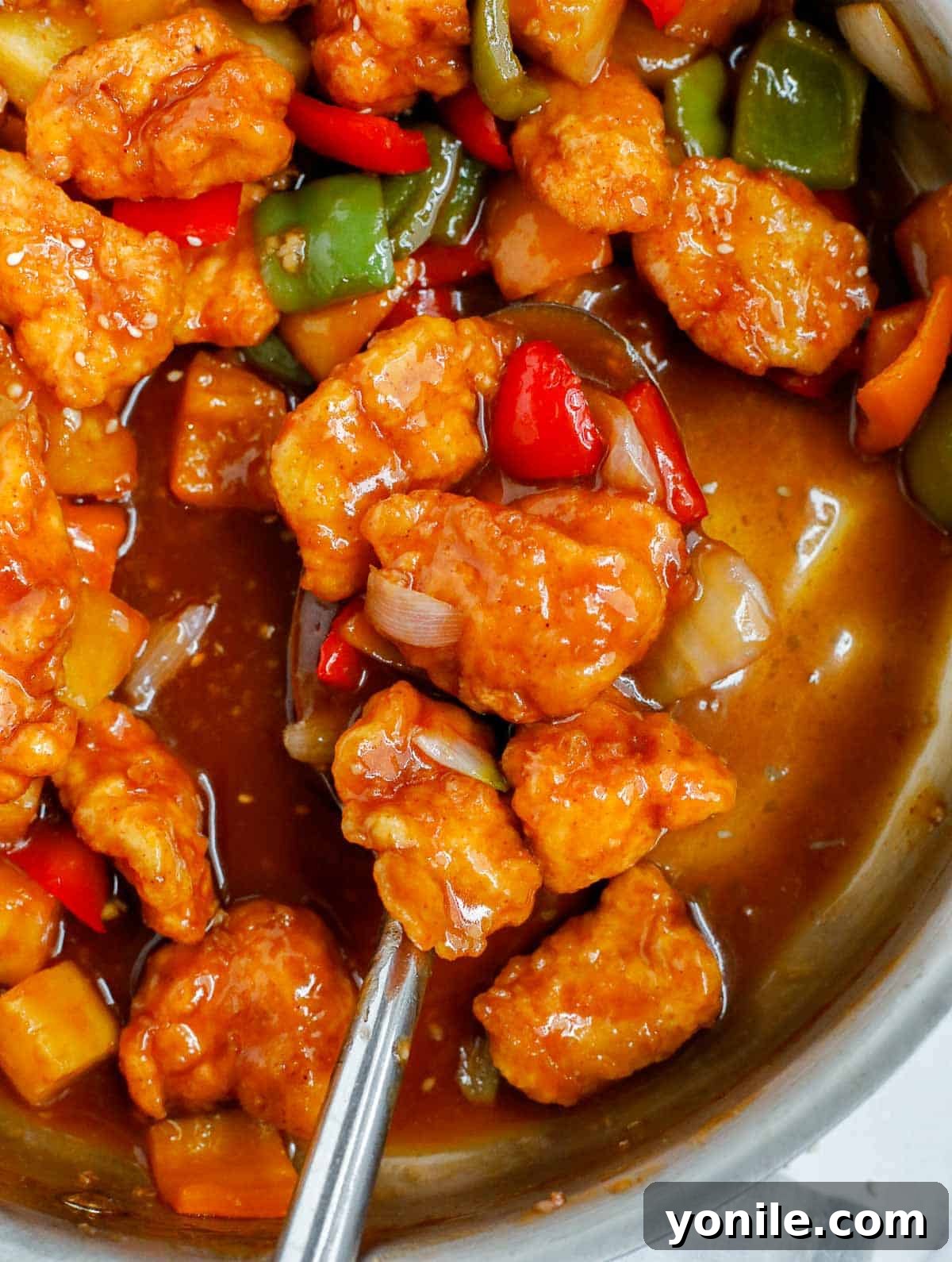 Spoonful of chinese sweet and sour chicken recipe