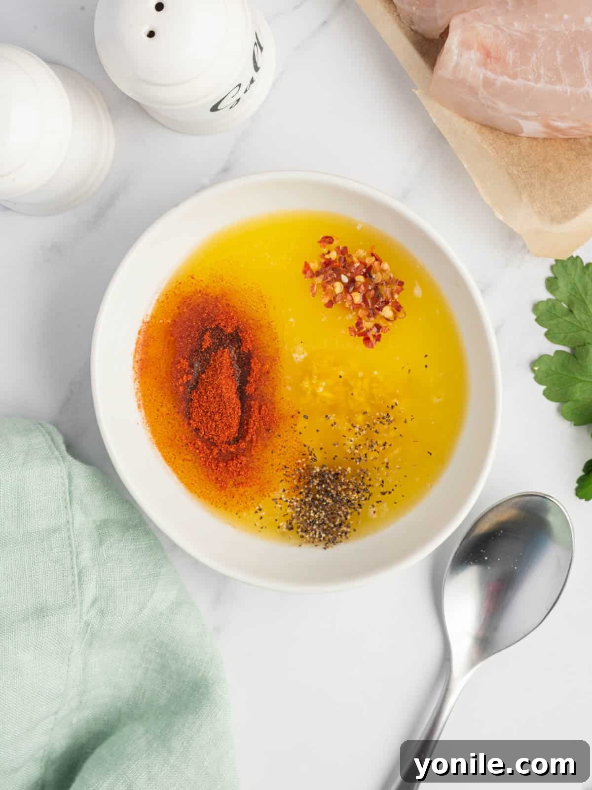 How to make the garlic butter sauce for tilapia in oven.