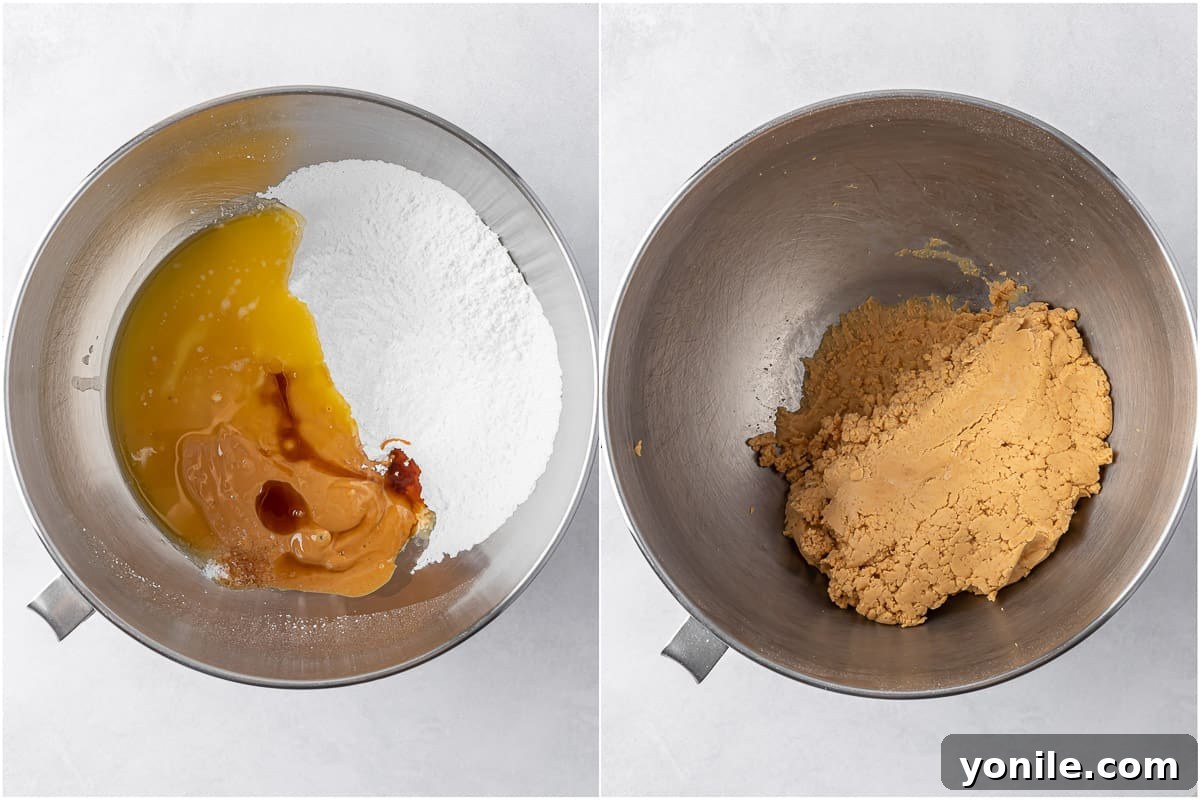 How to mix the dough for easy Christmas candy.