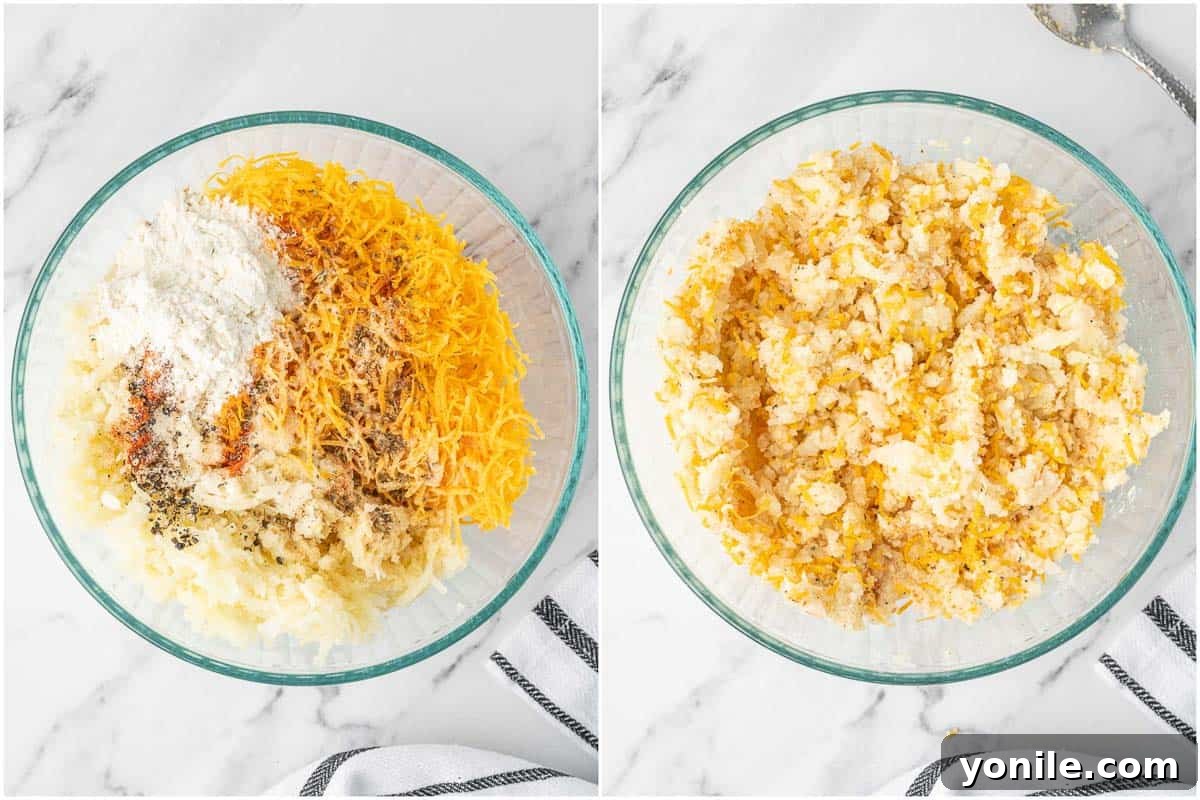 How to mix the dough for tater tots.
