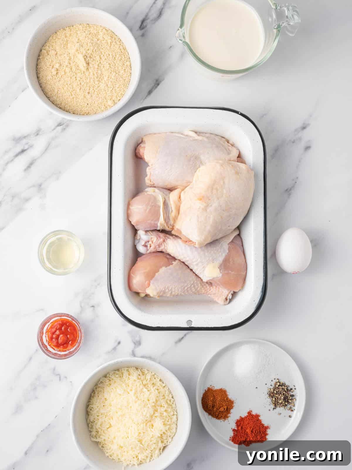 Ingredients needed for fried chicken keto.