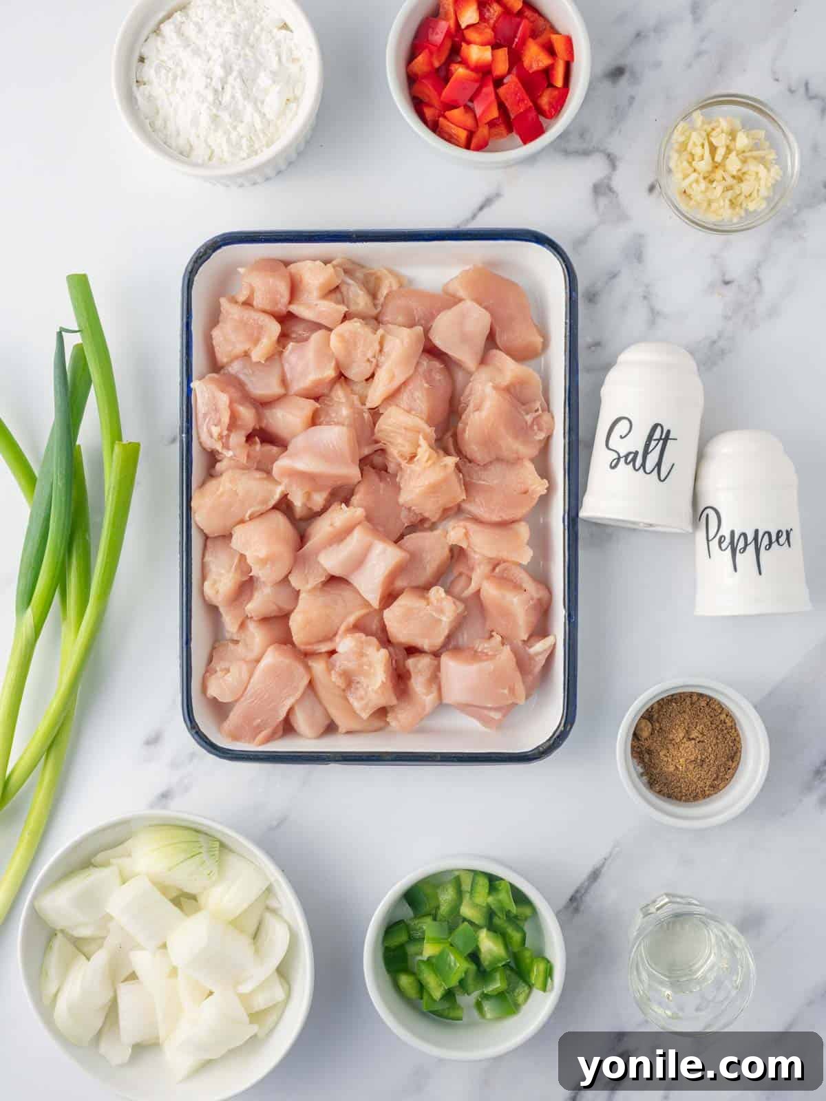Golden Salt and Pepper Chicken 3 Ingredients needed for chinese salt and pepper chicken.