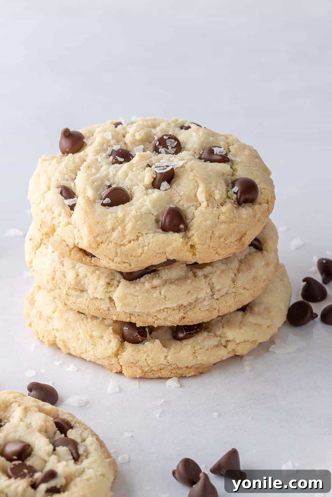 A pile of soft cookies made without eggs.