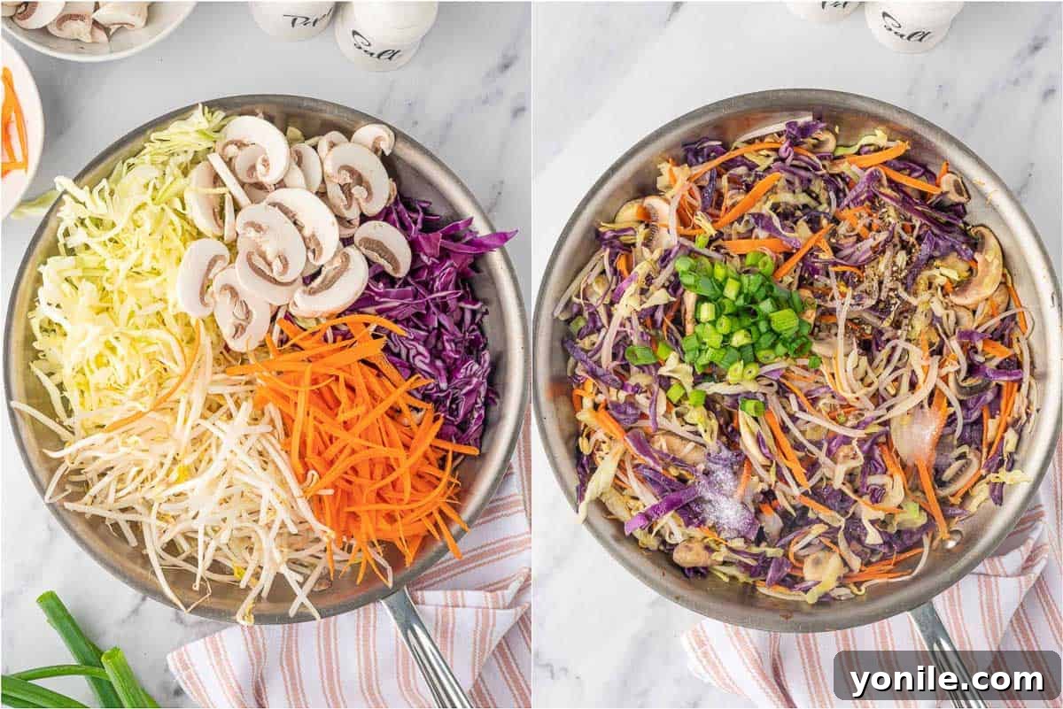 how to cook veggies for spring rolls.