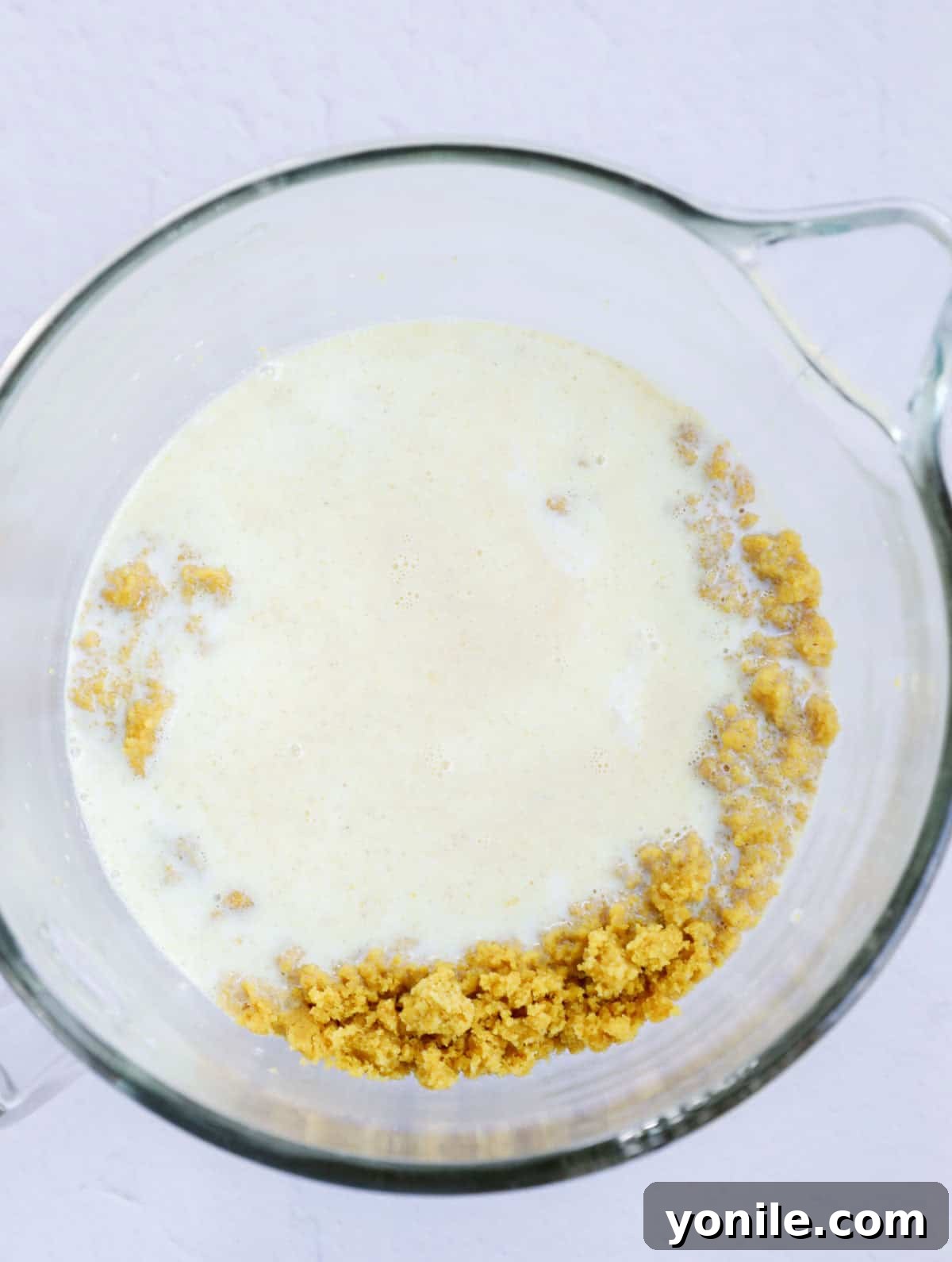 Sfouf cake batter before mixing.
