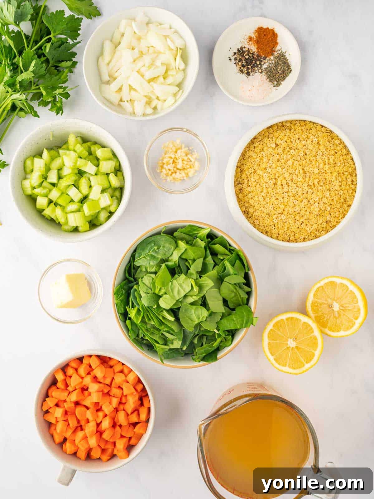 Ingredients needed for Pastina soup.
