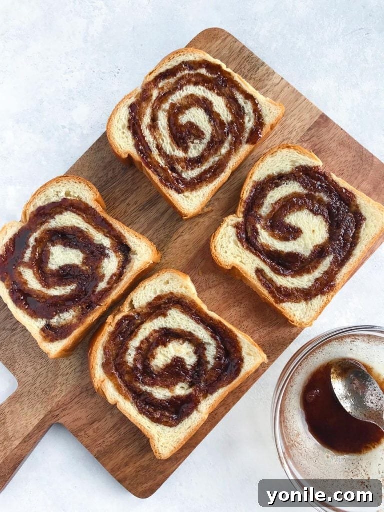 Cinnamon Swirls on some bread