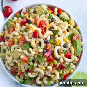 Delicious Taco Ranch Pasta Salad