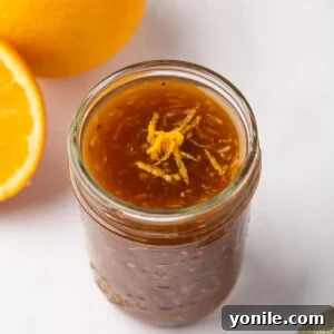 A jar of orange chicken sauce.