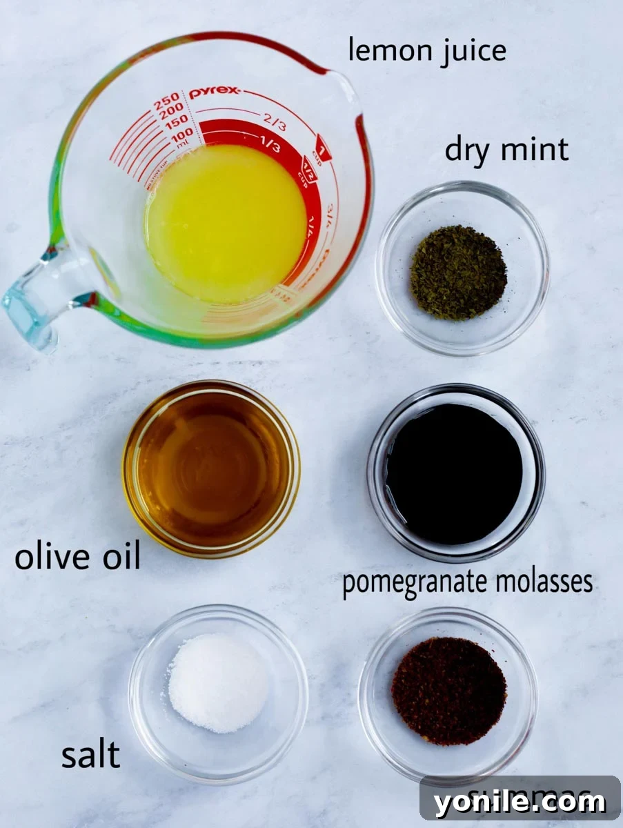 Ingredients for the dressing