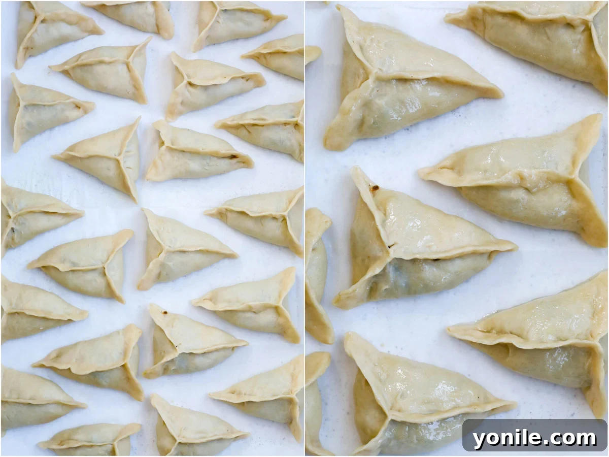 Traditional Lebanese Spinach Pies 14 finished raw spinach pie on a sheet pan
