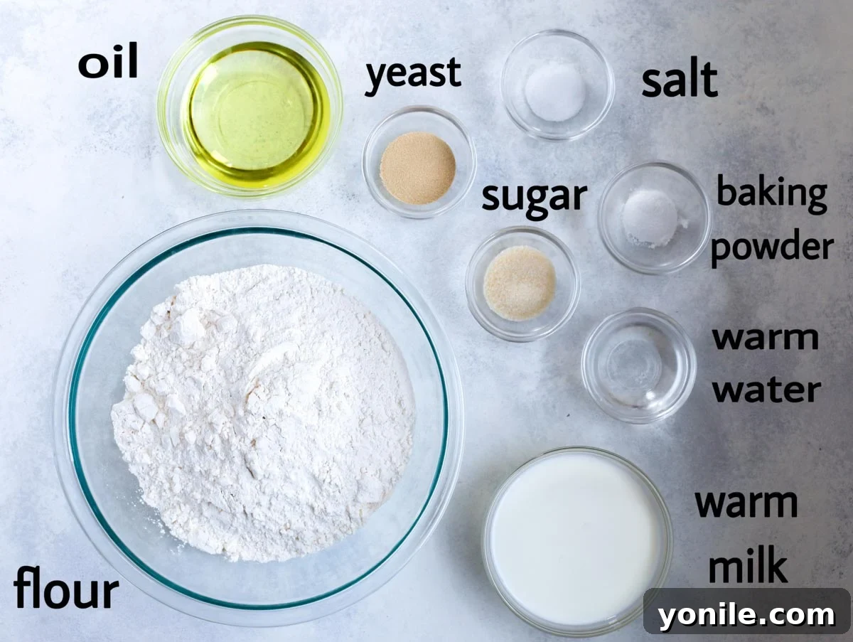 Traditional Lebanese Spinach Pies 4 spinach pie dough ingredients laid out