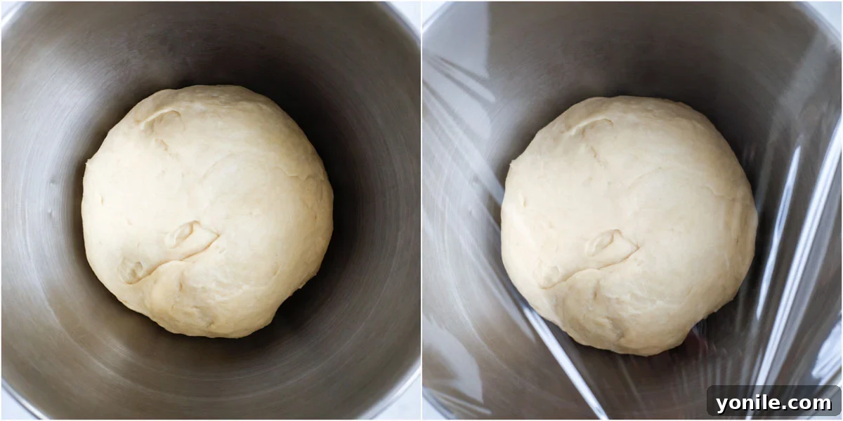 Traditional Lebanese Spinach Pies 6 showing the dough mixed and ready to rest