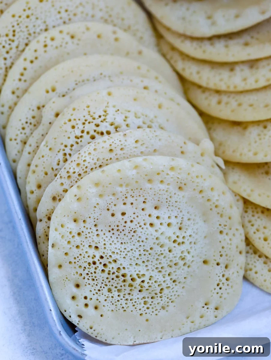 finished atayef pancakes