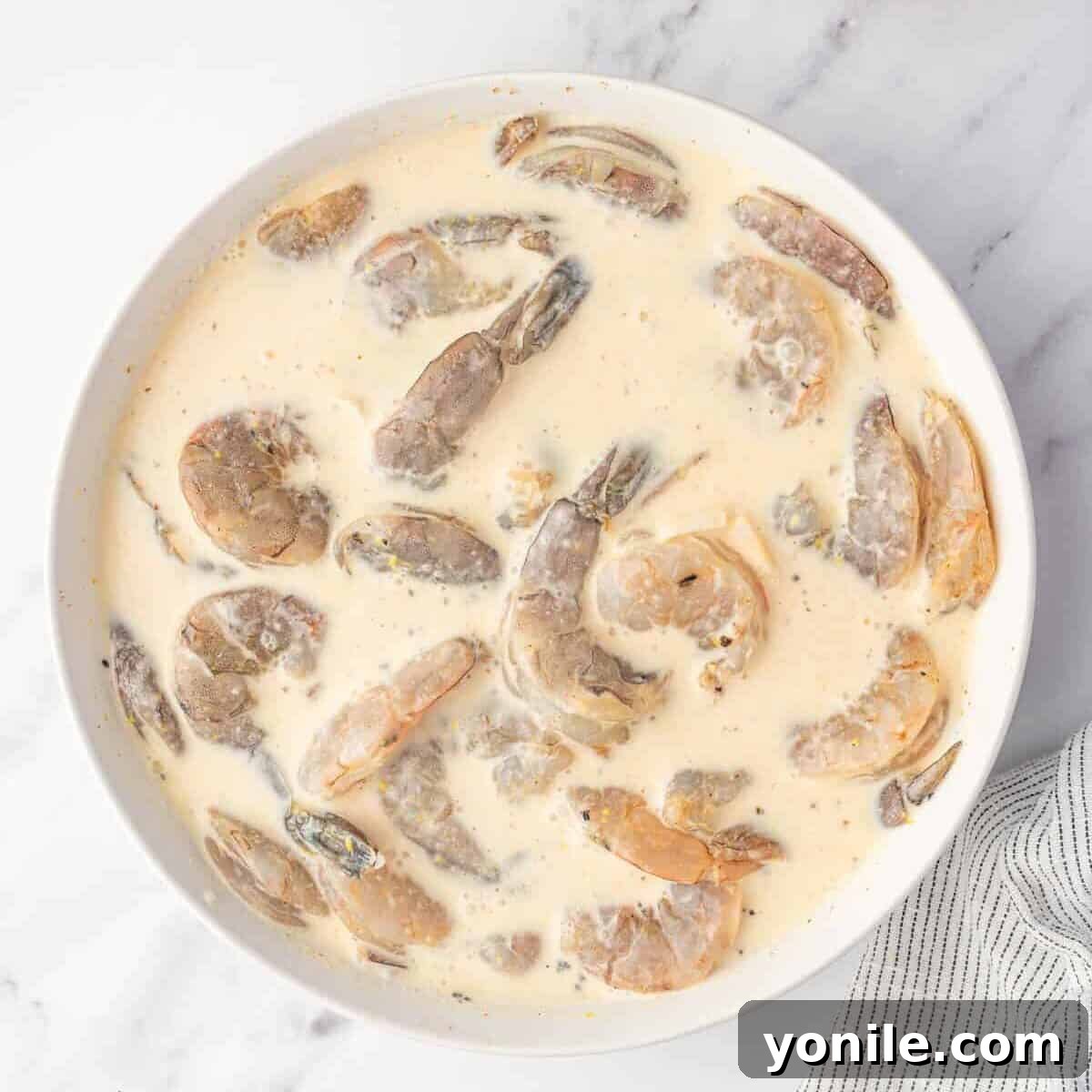 Shrimp marinated in butter milk and spices.