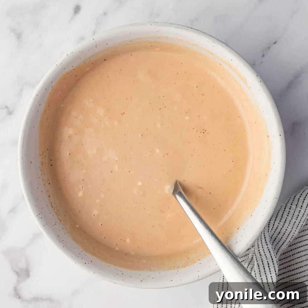 Sauce for dipping cajun fried shrimp.